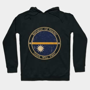 Vintage Republic of Nauru Oceania Oceanian Flag Hoodie